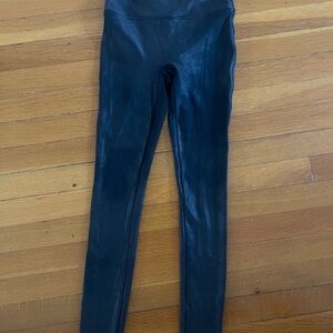 SPANX Black Faux Leather Leggings